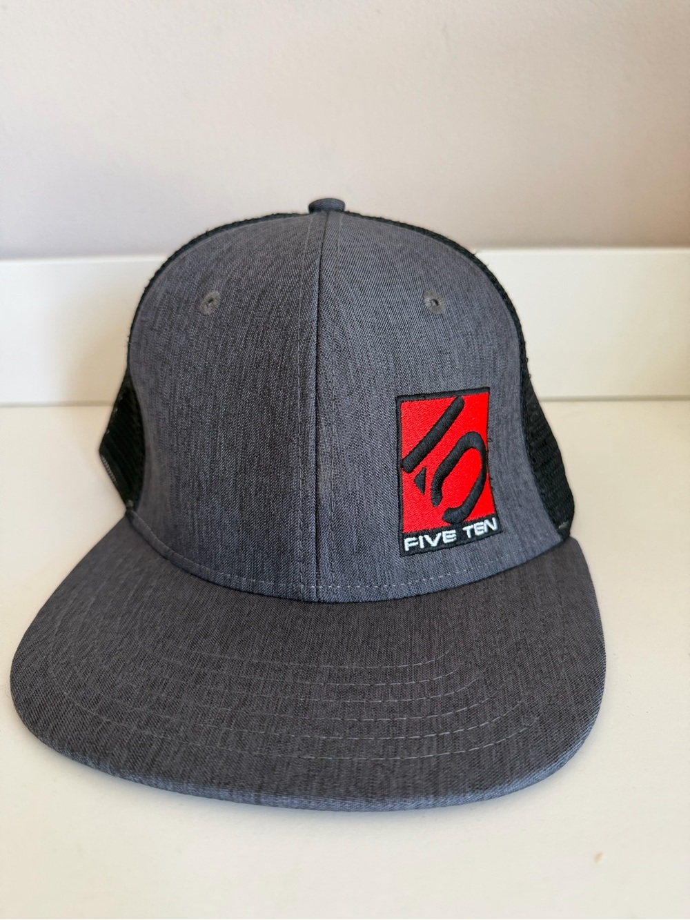 Five‎ Ten Gray & Black Trucker Hat with Red Logo